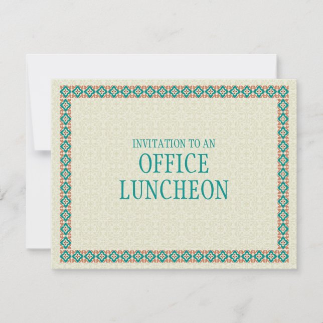 Invitation Motifs et frontières 3 Déjeuner de travail Invitat (Devant)