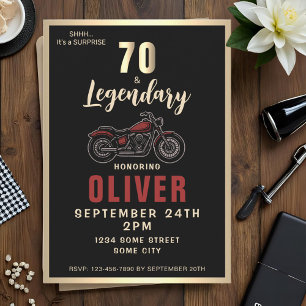 Invitation Moto Ancienne Fête de la moto pour les 70 ans