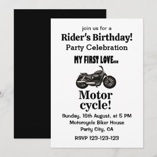 Invitation Moto Anniversaire Moto classique Moto