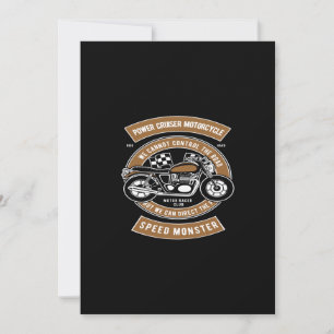 Invitation motocyclette de puissance croiseur monstre de vite