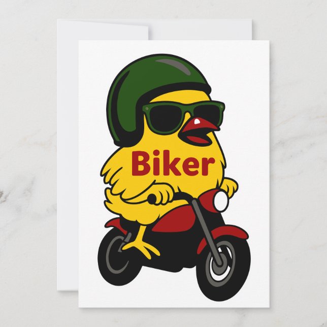 Invitation Motorcycle Chick Biker (Devant)