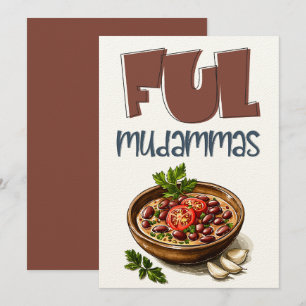 Invitation Moudammas Égyptiens Ful Fava Fèves Lentes Cuites