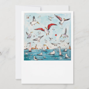 Invitation Mouette, oiseau, oiseaux volants