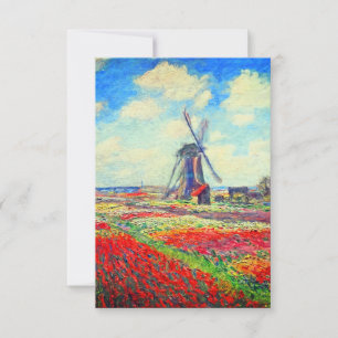 Invitation Moulin à vin Monet Tulips