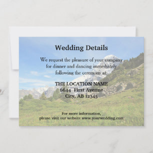 Invitation Mountain Mariage Swiss Eiger détails informations