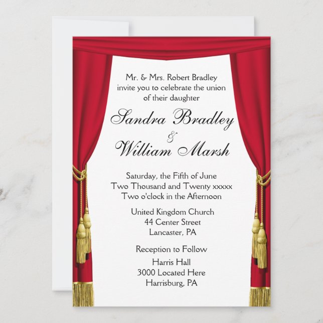 Invitation Movie Wedding Invite (Devant)