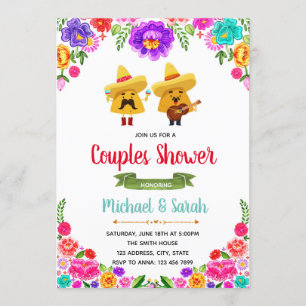 Invitation moyenne de douche de couples de Nacho