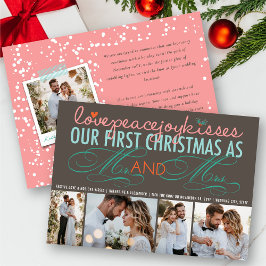 Invitation Mr. And Mrs First Christmas Photo Collage Mariage