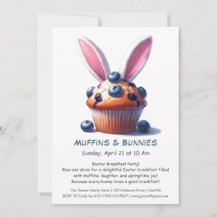 Invitation Muffins & Matins - Fête du petit-déjeuner de Pâque