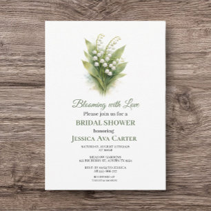 Invitation Muguet Blanc Fleurale Baby Shower