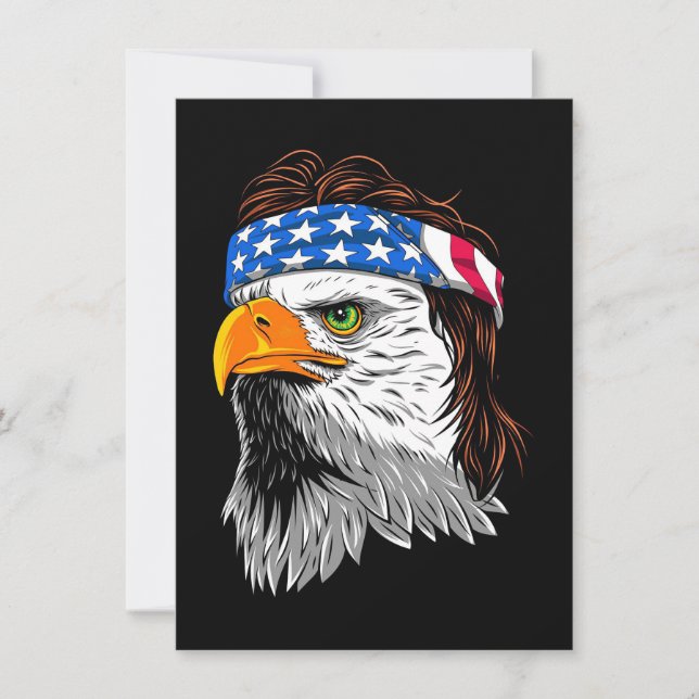 Invitation Mullet Aigle chauve USA (Devant)