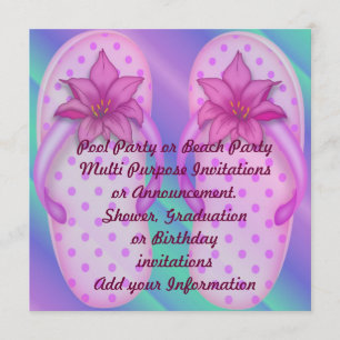 Invitation multi de but de plage de réception au