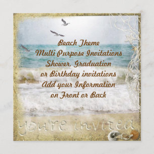 Invitation multifonction pour fête sur la plage