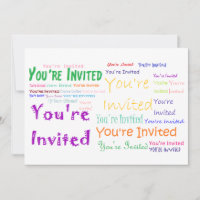 Invitation multilingue de la fête "Vous êtes invit