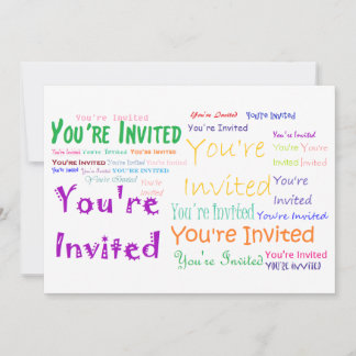 Invitation multilingue de la fête "Vous êtes invit