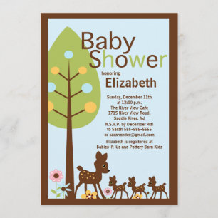Invitation multiple de baby shower de triplets de