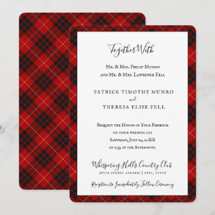 Invitation Munro Clan Tartan comme dans le Vestiarium Scoticu