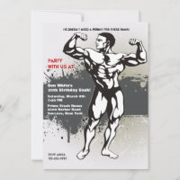 Invitation Muscle Man