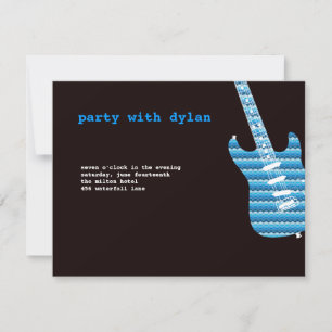 Invitation Music Rock Star Bar Mitzvah Réception