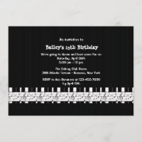 Invitation musicale à la fête d'anniversaire