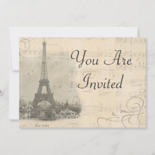 Invitation musicale Vintage de Paris