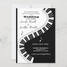 Musiciens créatifs Piano Keys Mariage