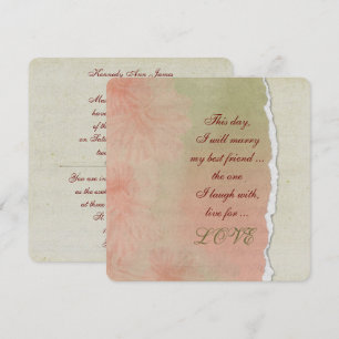 Invitation musique arrière - plan floral avec verset mariage