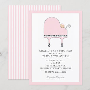 Invitation Musique baby shower