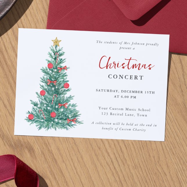 Invitation Musique Étudiants Concert Noël Moderne (Créateur téléchargé)