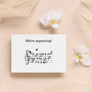 Invitation Musique personnalisée pour Baby Shower Notes d'ois