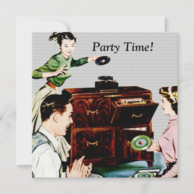 Invitation Musique rétro (Devant)