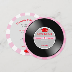 Invitation Musique Retro Vinyl Record