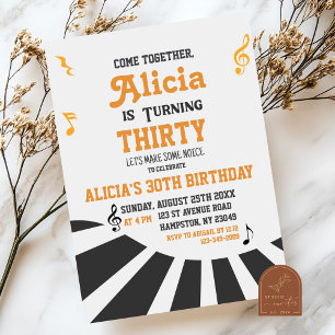 Invitation Musique Rock and Roll Anniversaire Adulte