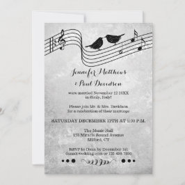 Invitation Musique Thème Post ou après Mariage Photo Invitati