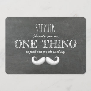 Invitation Mustache Funny Groomsman ou Best Man