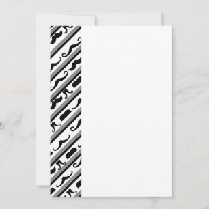 Invitation Mustache Stripes
