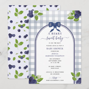 Invitation Myrtilles Un Bébé Doux Garçon Plaid pour Baby Show