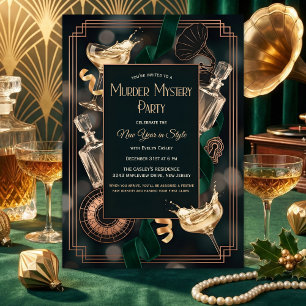 Invitation Mystère de meurtre à la soirée Art Déco du Nouvel