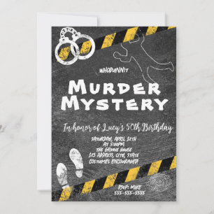 Invitation mystère de meurtre whodunit partie sanglante 40e 5