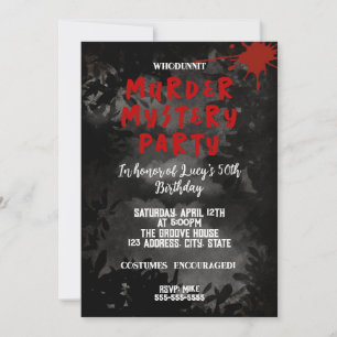 Invitation mystère de meurtre whodunit partie sanglante 40e 5