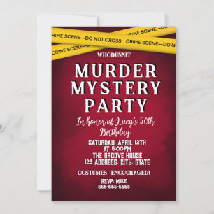 Invitation mystère de meurtre whodunit partie sanglante 40e 5