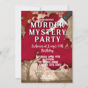 Invitation mystère de meurtre whodunit partie sanglante 40e 5