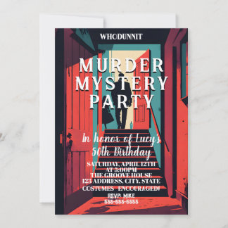 Invitation mystère policier dîner détective whodunit
