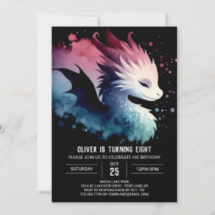 Invitation Mystérieux Dragon de Feu Anniversaire