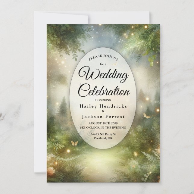 Invitation Mystic Forrest Meadow Magic (Devant)