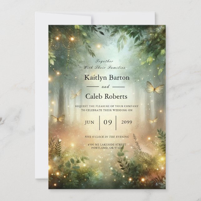 Invitation Mystic Forrest Meadow Magic (Devant)