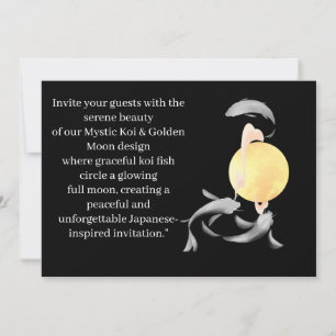 Invitation Mystic Koi & Golden Moon – Ar Zen Japonais Élégant