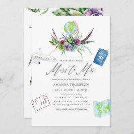Invitation Mystical Boho Succulent Miss À Mme Fête des mariée