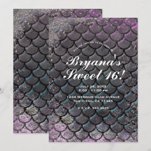 Invitation Mystical rose Parties scintillant sirène doux 16