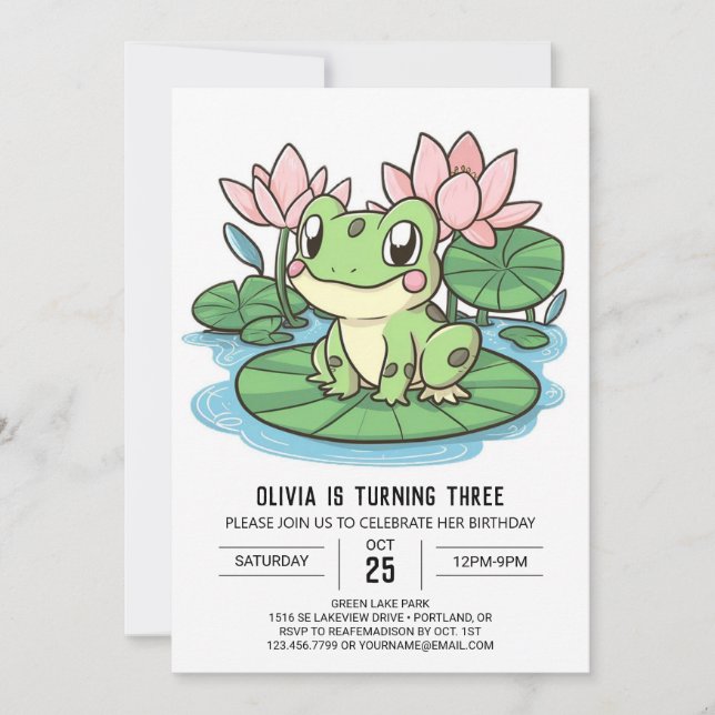 Invitation Mystical Simple Frog Digital Anniversaire (Devant)